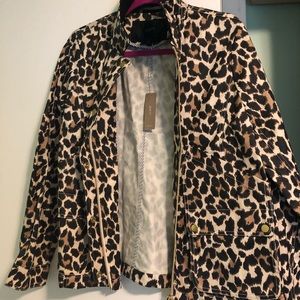 JCrew Leopard Print Coat NWT